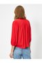 Women's Red Button Detailed Blouse 0YAK68434PW - 4