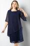 Pearl Chiffon Evening Dress Navy Blue FHM908 - 2