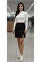 Women's Mini Pencil Skirt with Slit Detail