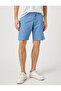 Basic Canvas Shorts with Button Detail and Pockets - 3