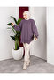 Women's Testtür Clothing Crew Neck Slit Stone Balloon Sleeve Oversized Knitwear Tunic - 6