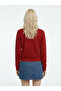 Women's Baklava Patterned V-Neck Stylish Knit Sweater - 3