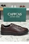 Genuine Leather Brown Handmade Casual Sneaker Men's Shoes 02-208 - 2