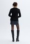 Women's Black V-Neck Knitwear Sweater - 2