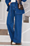 Jacket Pants Hijab Jeans Set Blue - 4