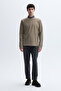 Men's Mink Color Crew Neck Sweatshirt - 4