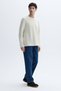 Men's Khaki Collar Detailed Crew Neck Sweatshirt - 4
