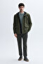 Men's Khaki Double-Sided Hooded Parka - 3