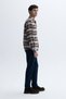 Men's Navy Blue Regular Fit Plaid Long Sleeve Shirt - 3