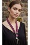 ELEPHANT ENDED DESIGN WOMEN'S COTTON NECKLACE SCARF 37 CM Purple