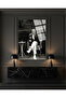 Frameless Vertical Sitting Black and White Mustafa Kemal Atatürk Unbreakable Glass Painting - 3