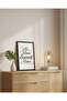 1 Piece Home Sweet Home Written Wooden Black Frame Look Mdf Table