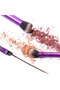 Eye Shade And Blend Brush Set Purple/Black 3Pcs Eye Brush Set - 8