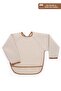 Long Sleeve Stain Resistant Baby Bib for Feeding, Playing and Activities, Beige - 3