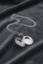 Antique Silver Steel Medallion Necklace - 5