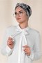 Pleated Hem Tunic with Lace-Up Collar 4066
