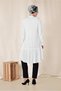 Pleated Hem Tunic with Lace-Up Collar 4066 - 4