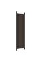 4-Panel Room Divider Brown 200x200 cm Fabric - 5