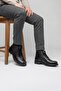 Genuine Leather and Fur Inside Zippered Winter Black Casual Men's Boots Lv53974 - 2
