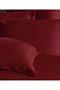 Checkered Satin 100% Cotton Double Duvet Cover Set |   Bordeaux - 4