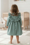 Mint Green Ruffle and Lace Detailed Vintage Crepe Design Baby Girl Dress - 4