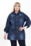 Women's Full Size Denim Jacket Relaxed Fit - 4