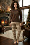 Women's Luxury Thermal Winter Fleece Pajama Set – Season Deer Pattern 42059 - 5