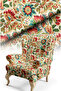 Woven Patterned Digital Printed Upholstery Fabric. Kilim Patterned Fabric
