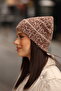 قبعة نسائية من القطيفة بنقشة الفهد - قبعة محبوكة ناعمة من القطن - 2