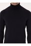 Navy Blue Slim Fit Cotton Blend Turtleneck Basic Knitwear Sweater 50318678-Vr033 - 6