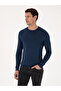 Indigo S Slim Fit Cotton Blend Crew Neck Knitwear Sweater 50318676-Vr028 - 3