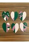Philodendron Tree Shaped Pink/Green Princess Coaster - 7