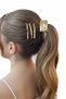 Gold Color Metal Rubber Buckle and Wire Buckle Set