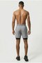 Gray Unisex Gym and Fitness Lined Leggings Shorts - 4