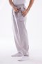 Men's Luxury Light Gray Relaxed Fit Elastic Waist Linen Hajj and Umrah Clothing Trousers - 2