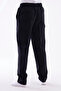 Men's Black Luxury Comfortable Fit Elastic Waist Linen Hajj and Umrah Pants - 4