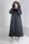 Plus Size Puffer Coat with Fur Hood 90333
