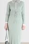 POLO Collar Ribbed Knitwear Dress 42122 - 4