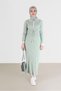 POLO Collar Ribbed Knitwear Dress 42122