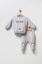 Baby Boy Tracksuit with Teddy Bear Accessory, Padded Vest, Two-Piece Set (3-Piece) 6060 - 4