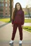 Hooded Girl's Tracksuit Set 2 Yarn Sha Fleece-Lined Amuk - 2