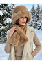 Imported Camel Plush Hat and Scarf Set - Premium Soft, Warm Winter Accessories Set02 - 2