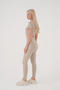 High Waist Zebra Patterned Sports Leggings – Beige - 5