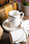 Ribon 4-Piece 2-Person Porcelain Coffee Cup Set