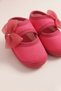 0-3 Months Newborn Glitter Lace Fuchsia Baby Bandana Booties Set - 3