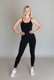 Women's Shaping Stretch Fabric Spaghetti Strap Slim-Leg Long Jumpsuit Sportswear - 5