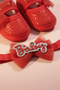 0-3 Months Baby Bandana Booties Set - Red, Fuchsia, Pink - 4