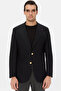 Ds Damat Regular Fit Black Dobby Fabric Jacket