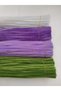 Set of 4: 25 Pieces of White, 25 Pieces of Light Purple, 25 Pieces of Dark Purple, 25 Pieces of Army Green Chenille, Fuzzy Wire. - 2