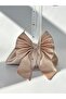 Shiny Beige Bowknot Pearl Portfolio Evening Dress Handbag - 4